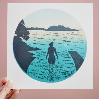 Sunrise Swimmer Art Print, 3 of 3