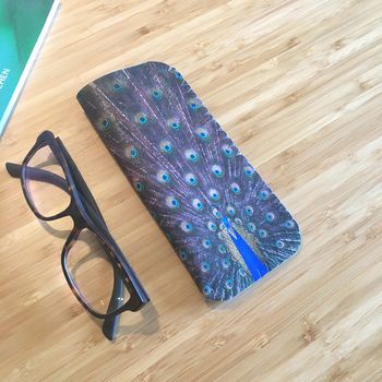 Peacock Feathers Glasses Case Two Design Options, 3 of 8
