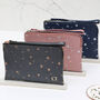 Recycled Personalised Luxury Star Leather Wrist Strap Clutch Bag, thumbnail 1 of 3