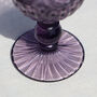 Set Of Four Embossed Purple Wine Goblets, thumbnail 4 of 5