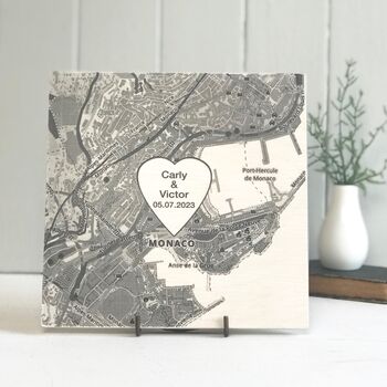 Personalised International Map Print On Wood, 6 of 12