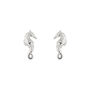 Seahorse Stud Earrings, Sterling Silver Or Gold Plated, thumbnail 8 of 9