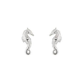 Seahorse Stud Earrings, Sterling Silver Or Gold Plated, 8 of 9