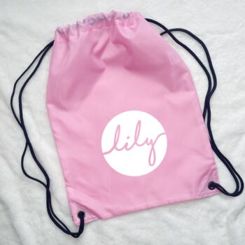 Kids Personalised Pe / Swimming Bag Circle Design, 4 of 5