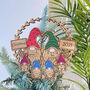 Personalised Eco Gnome Family Christmas Tree Topper, thumbnail 1 of 6