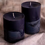 Black Concrete Pillar Candle Pair, thumbnail 1 of 4
