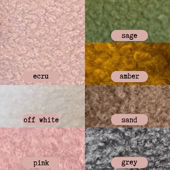 Boucle Fabric Letter With Personalised Wooden Name Tag, 7 of 7