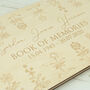 Peronalised Wooden Engraved Condolence Guest Book, thumbnail 4 of 5