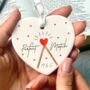 Personalised Perfect Match Ceramic Heart Decoration, thumbnail 1 of 2