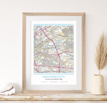 Favourite Football Club Personalised Map Print, 5 of 8