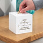 Personalised White Money Box For Christening Baptism, thumbnail 5 of 5