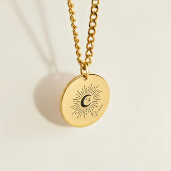 Celestial Name Necklace Sun, Moon And Stars, 3 of 8