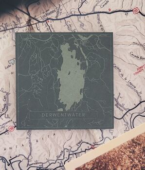The Lake District Lakes Slate Coaster Set, 4 of 5