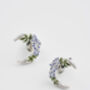 Silver Nightshade Moon Stud Earrings, thumbnail 3 of 7