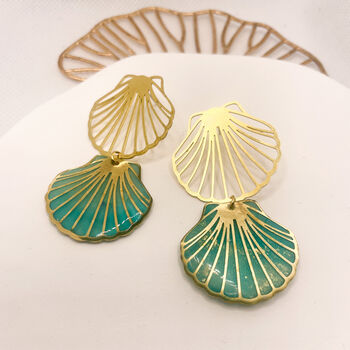 Large Statement Sea Shell Stud Earrings For Her, 3 of 8