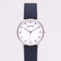 New Collection Silver Vegan Leather Watch, thumbnail 10 of 12