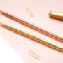 Pair Of Letter Writing Pens Gold And Rose Gold, thumbnail 2 of 5