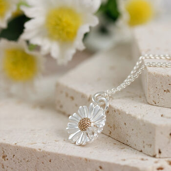 Daisy Solid Silver Necklace, 3 of 9