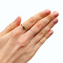 Emerald Look Ring Cz, Rose Or Gold Plated 925 Silver, thumbnail 1 of 8