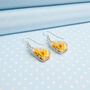 Hand Painted Daffodil Dropper Earrings, thumbnail 2 of 3