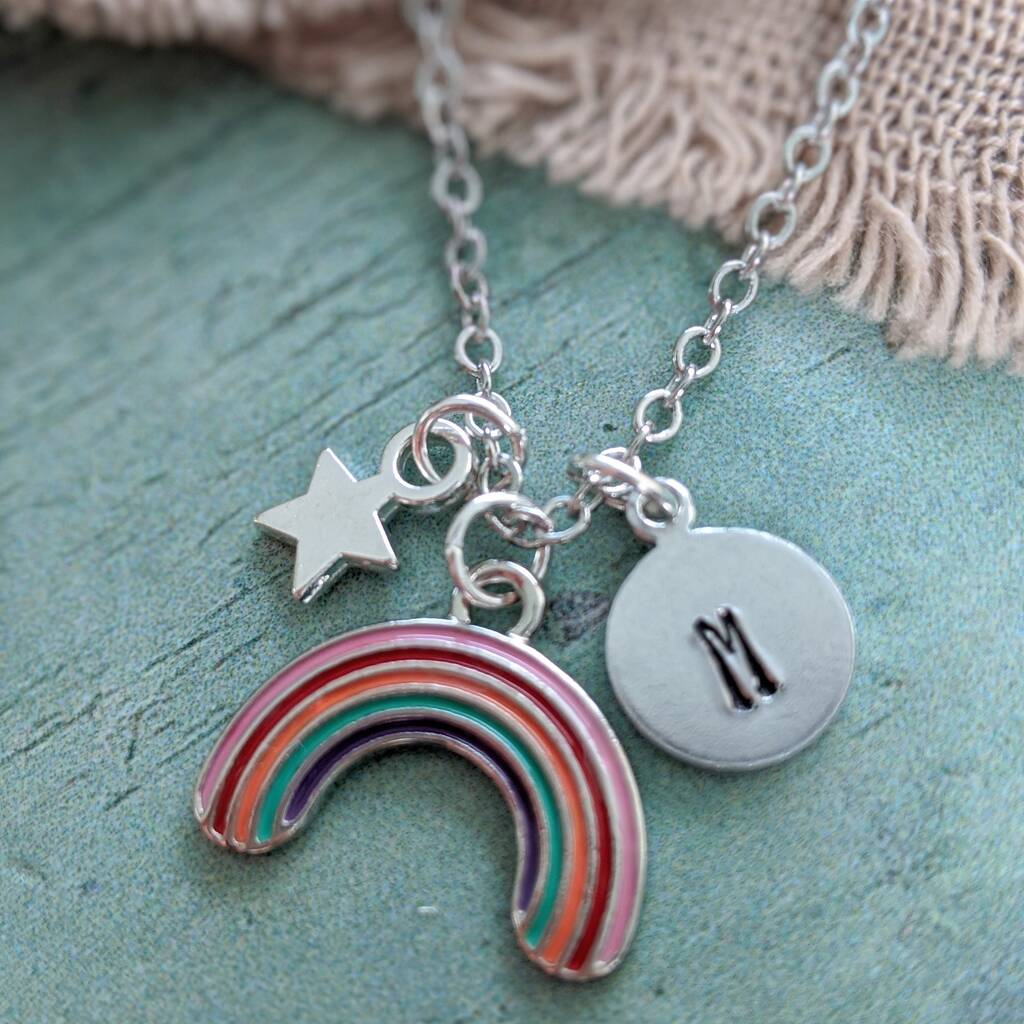 Personalised Rainbow Charm Necklace By Melissa Morgan Designs ...