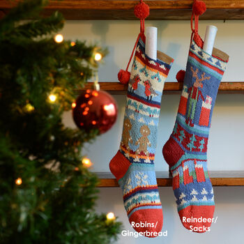 Personalised Hand Knitted Christmas Stockings, 9 of 11