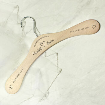 Personalised Always And Forever Wooden Hanger, 5 of 5