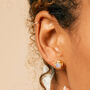 Maya Lapis Lazuli Stud Earrings Sterling Silver Or Gold Plated, thumbnail 5 of 12