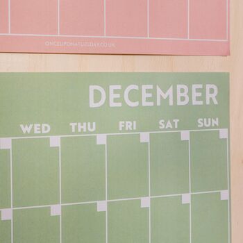 Large Monthly A3 Wall Planner | 12 Pages | Peachy Hues, 3 of 6