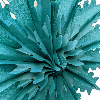 Honeycomb Tissue Paper Snowflake Fans Blues, 4 of 5