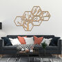Hexagonal Wooden Tree Wall Art Geometric Branch Design, thumbnail 6 of 9