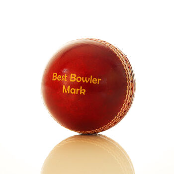 Personalised Vintage Leather Cricket Ball, 3 of 11