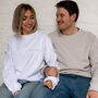 Embroidered Couples Roman Numerals Sweatshirt Set, thumbnail 1 of 8