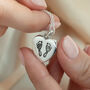Personalised Silver Heart Print Locket, thumbnail 1 of 9