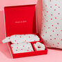 Silver Cloud Heart Print Satin Gift Set Silver Ions, thumbnail 1 of 10