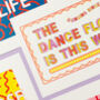 The Dance Floor Is This Way Personalised Print, thumbnail 2 of 8