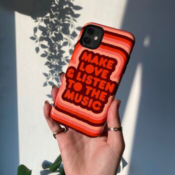 Make Love Phone Case Durable iPhone Samsung Mobile Cover, 3 of 10