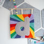 Personalised Punchneedle Grey Letter Wall Art, thumbnail 1 of 3