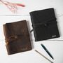 Personalised Large Buffalo Leather Wraparound Journal, thumbnail 1 of 6