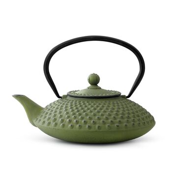 ‘Fuji’ Style Cast Iron Teapot Set With Steel Filter, 6 of 12