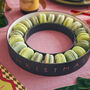 Shades Of Green Christmas Wreath Macaron Box, thumbnail 1 of 3