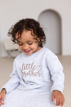 Embroidered Big/Little Sibling Sweatshirts With Heart Design Brother And Sister Available, 7 of 11