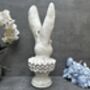 37cm Off White Stone Effect Rabbit Bust Statue Ornament, thumbnail 5 of 12