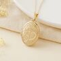 Personalised 9ct Gold Oval Embossed Flower Locket, thumbnail 3 of 11