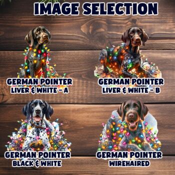 Personalised German Pointer In Christmas Lights, 2 of 10