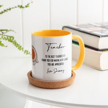 Personalised Thank You Teacher Tea And Coffee Mug, 2 of 6