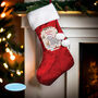 Personalised Me To You Reindeer Luxury Red Stocking, thumbnail 1 of 4