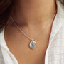 Silver Oval Fingerprint Charm Necklace, thumbnail 2 of 9
