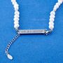 Silver Beaded Freshwater Pearl Necklace Chain For Men And Women, thumbnail 4 of 11
