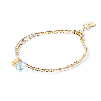 November Topaz Gold And Silk Birthstone Bracelet, 4 of 6